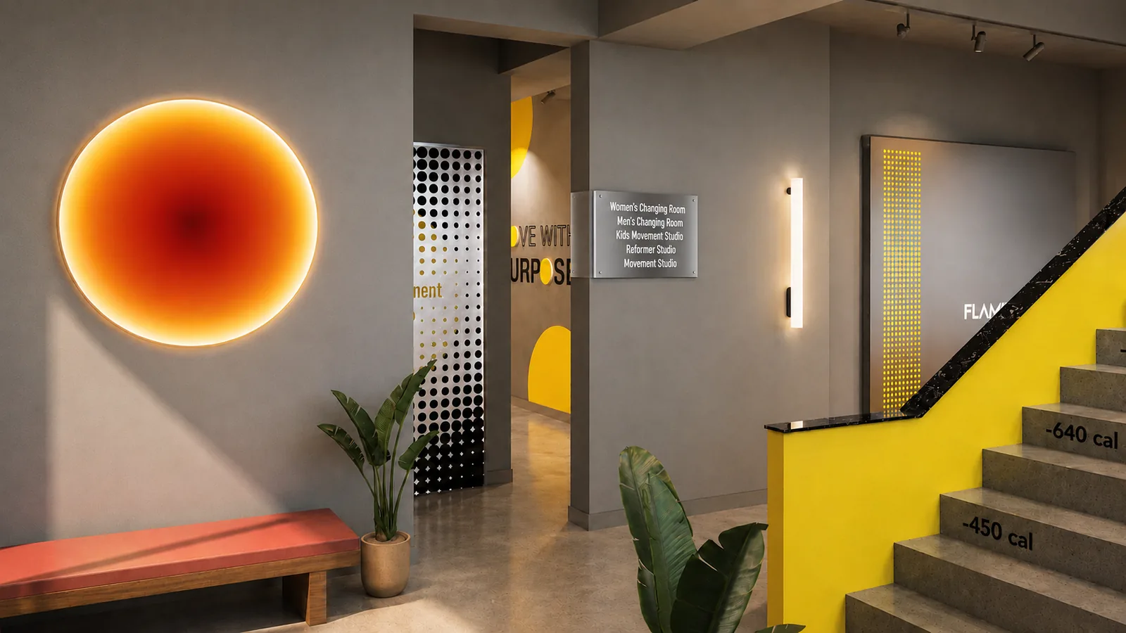 Flamingo Gym — Spor ve Wellness projesi, iç mekân görseli 2