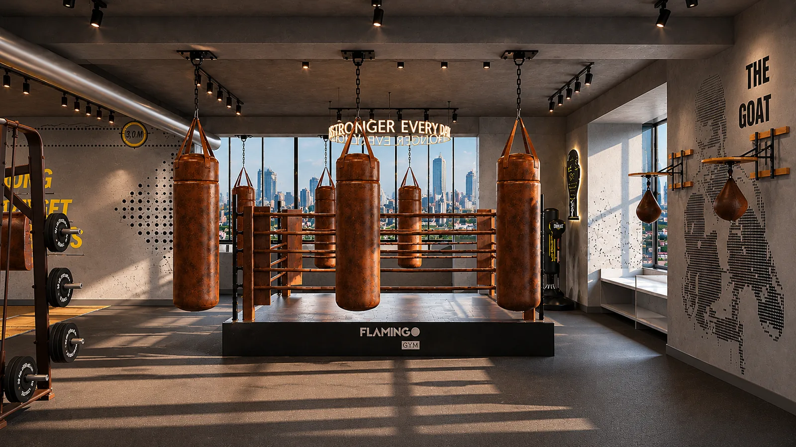 Flamingo Gym — Spor ve Wellness projesi, iç mekân görseli 5
