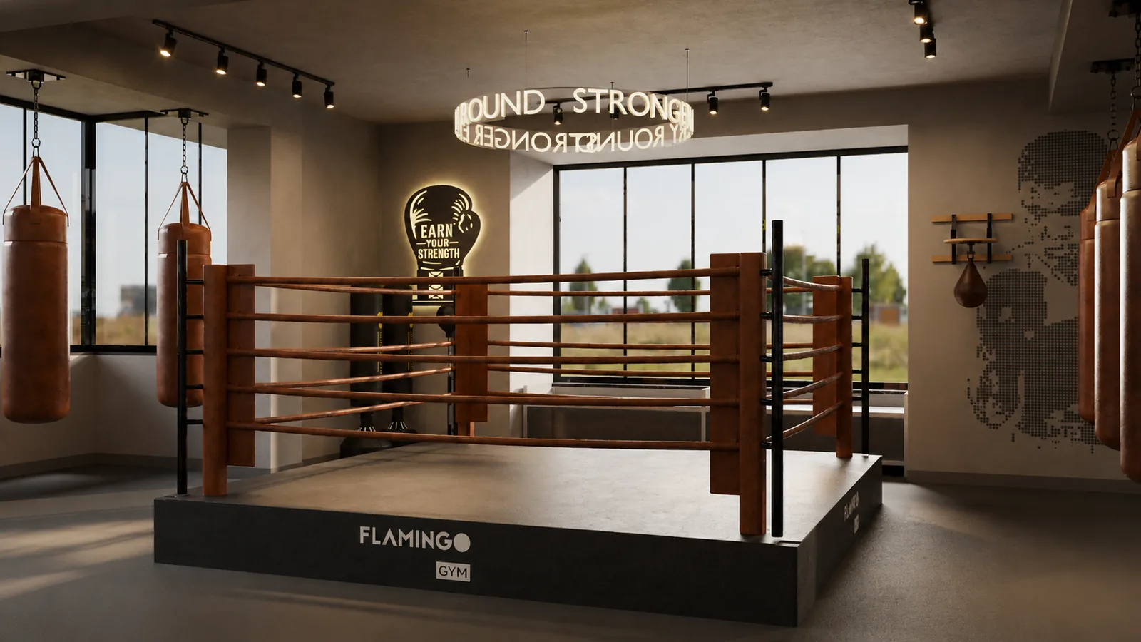 Flamingo Gym — Spor ve Wellness projesi, iç mekân görseli 9