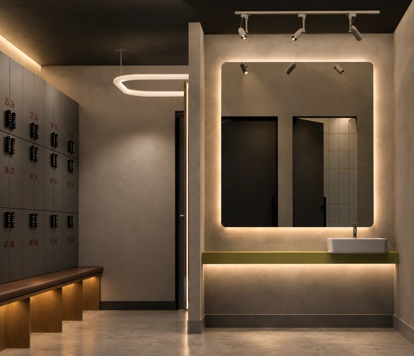 Flamingo Gym — Spor ve Wellness projesi, iç mekân görseli 18