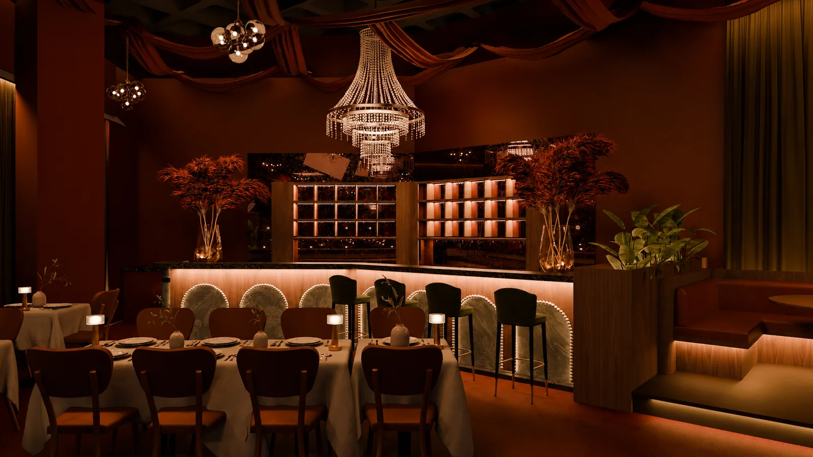 Lizzbon Restoran — Restoran projesi, iç mekân görseli 3